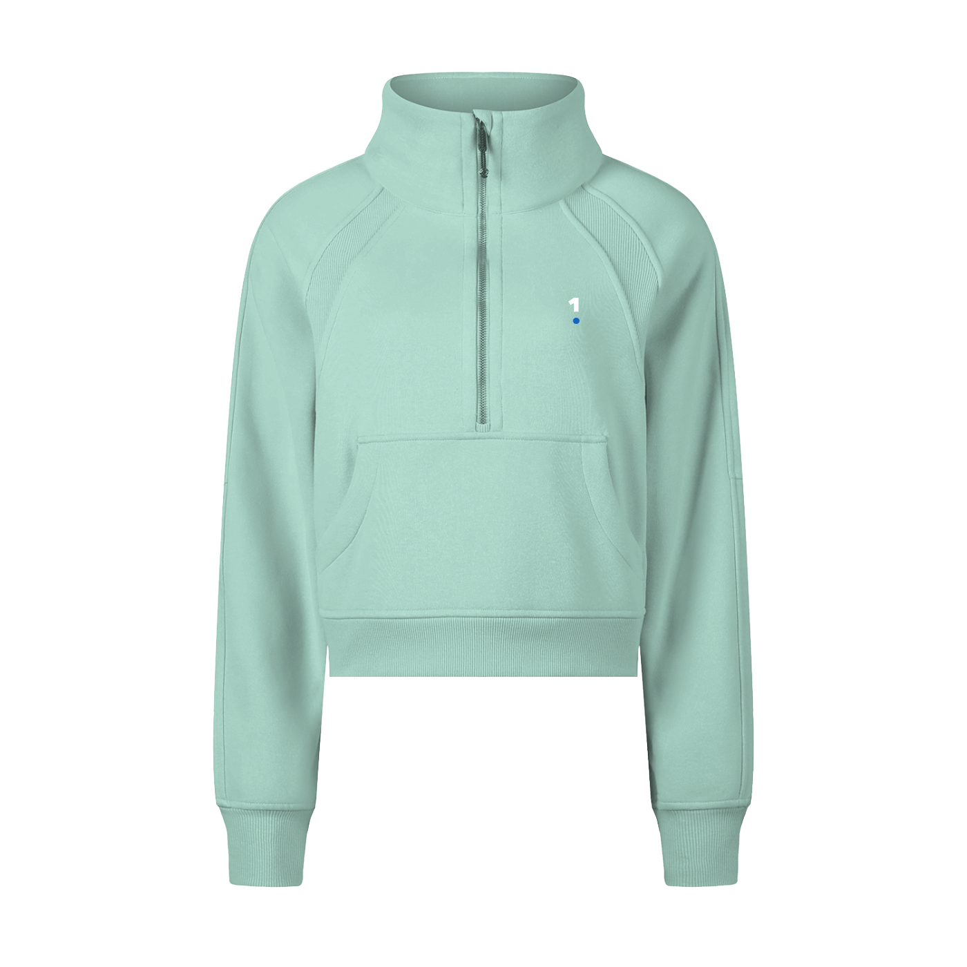 1 Logo Cropped Half-Zip Sweatshirt