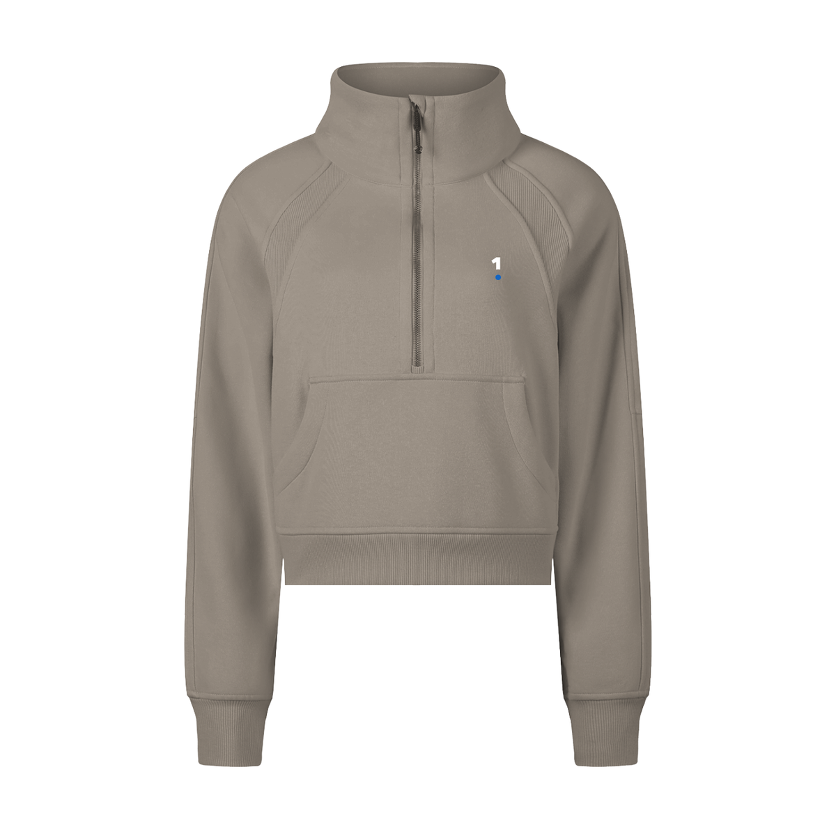 1 Logo Cropped Half-Zip Sweatshirt