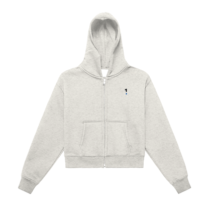 1 Logo Cropped Zip Hoodie