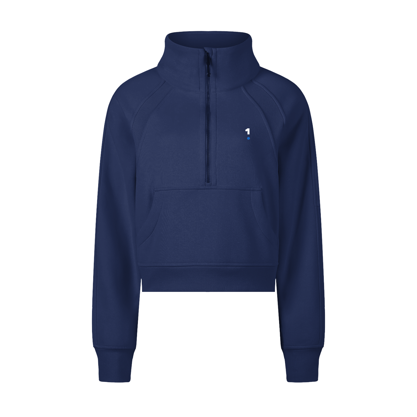 1 Logo Cropped Half-Zip Sweatshirt