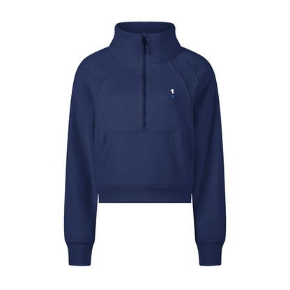 1 Logo Cropped Half-Zip Sweatshirt
