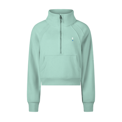 1 Logo Cropped Half-Zip Sweatshirt