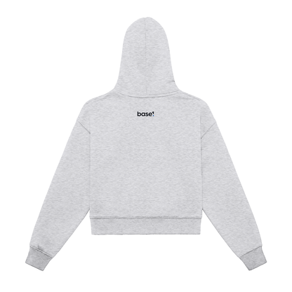 1 Logo Cropped Zip Hoodie – Dual Logo Edition