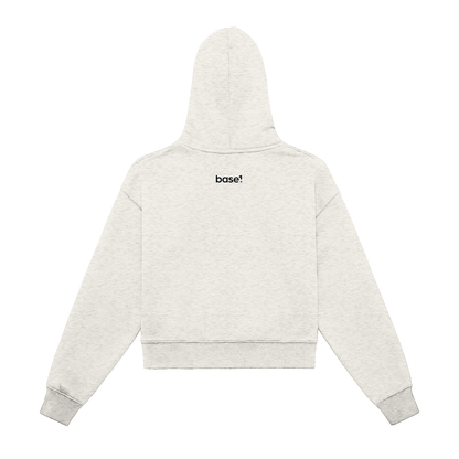 1 Logo Cropped Zip Hoodie – Dual Logo Edition