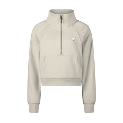 1 Logo Cropped Half-Zip Sweatshirt
