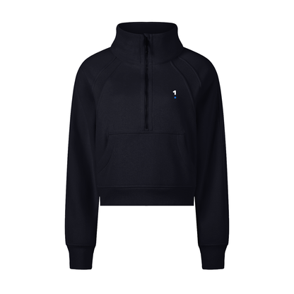 1 Logo Cropped Half-Zip Sweatshirt