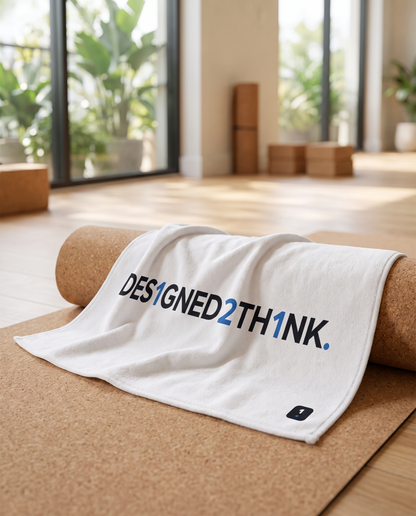 Base1 Designed2Think towel over a yoga mat